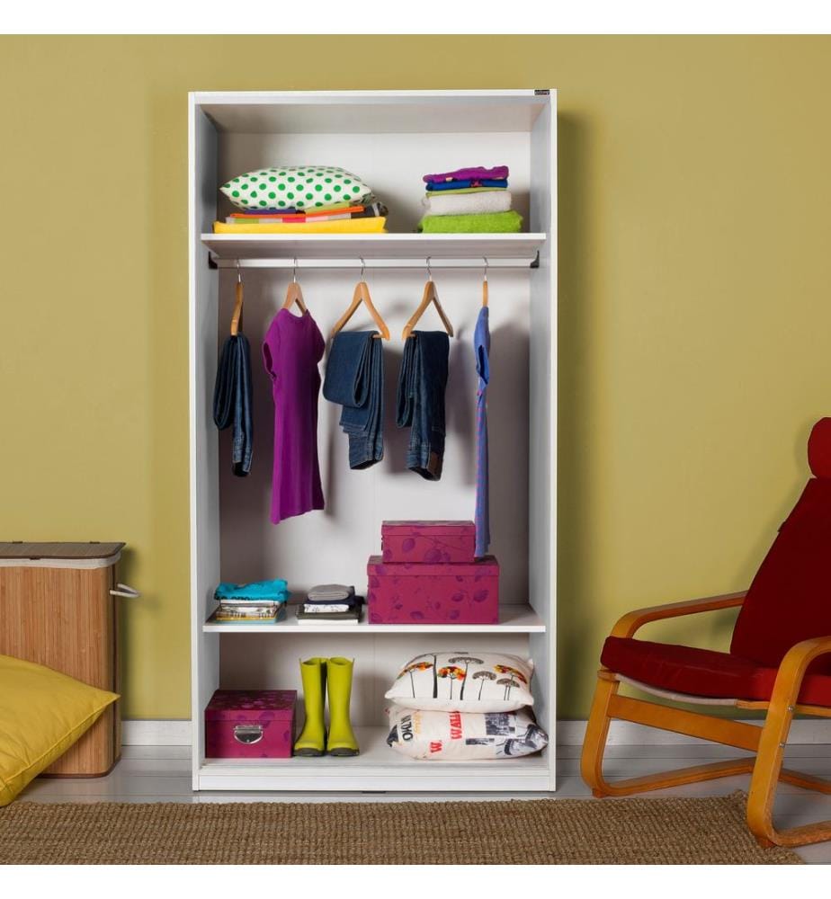 Wardrobe, White, Melamine Coated Particle Board