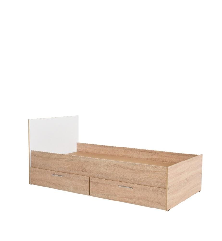 Single Bedstead, SonomoWhite, Melamine Coated Particle Board