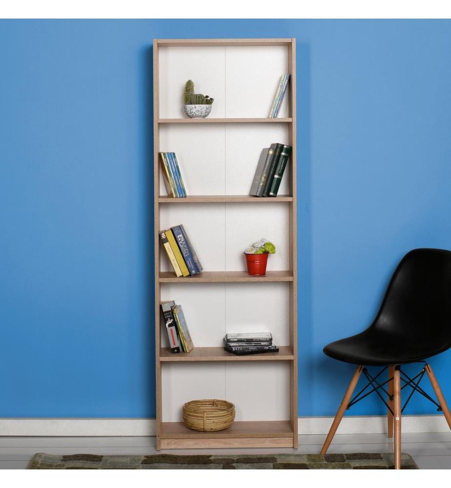 Brown, Étagères, 182X64X26 cm, Plaque De Particules Enrobée De Mélamine