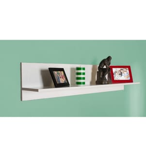 Bianco, Scaffale A Parete, 25X120X20 cm, Piastra Di Particelle Rivestita Con Melamina