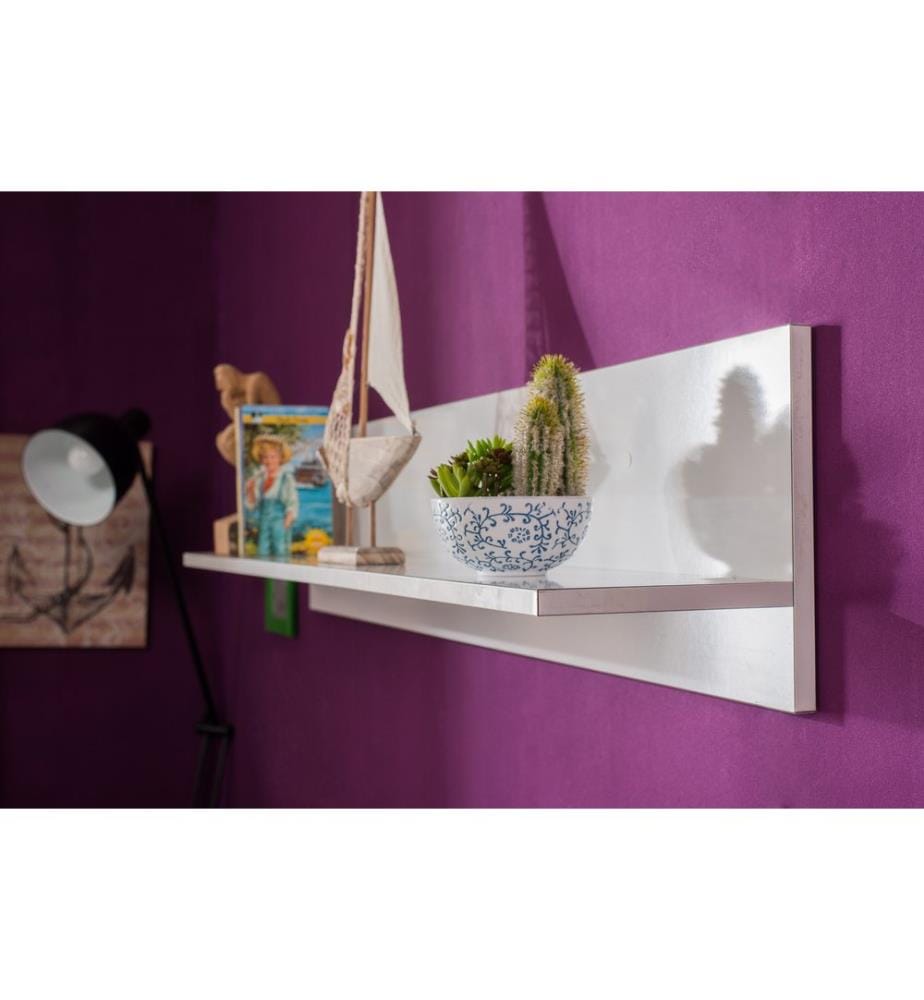 Wall Shelf, White, Melamine Coated Particle Board