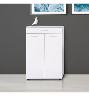 Weiss, Schuhschränke, 108X73X35 cm, Melaminbeschichtete Partikelplatte