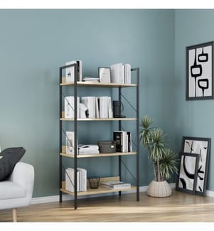 Bücherregal, Eiche, 100 % MELAMINBESCHICHTETE SPANPLATTE