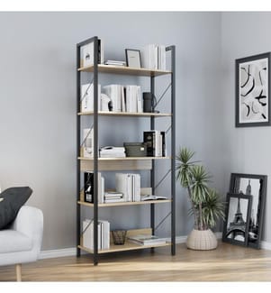Bücherregal, Eiche, 100 % MELAMINBESCHICHTETE SPANPLATTE