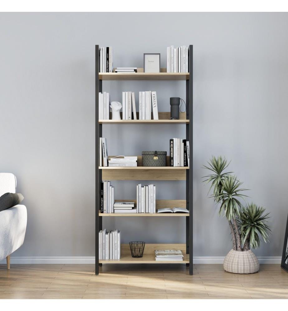 Bücherregal, Eiche, 100 % MELAMINBESCHICHTETE SPANPLATTE