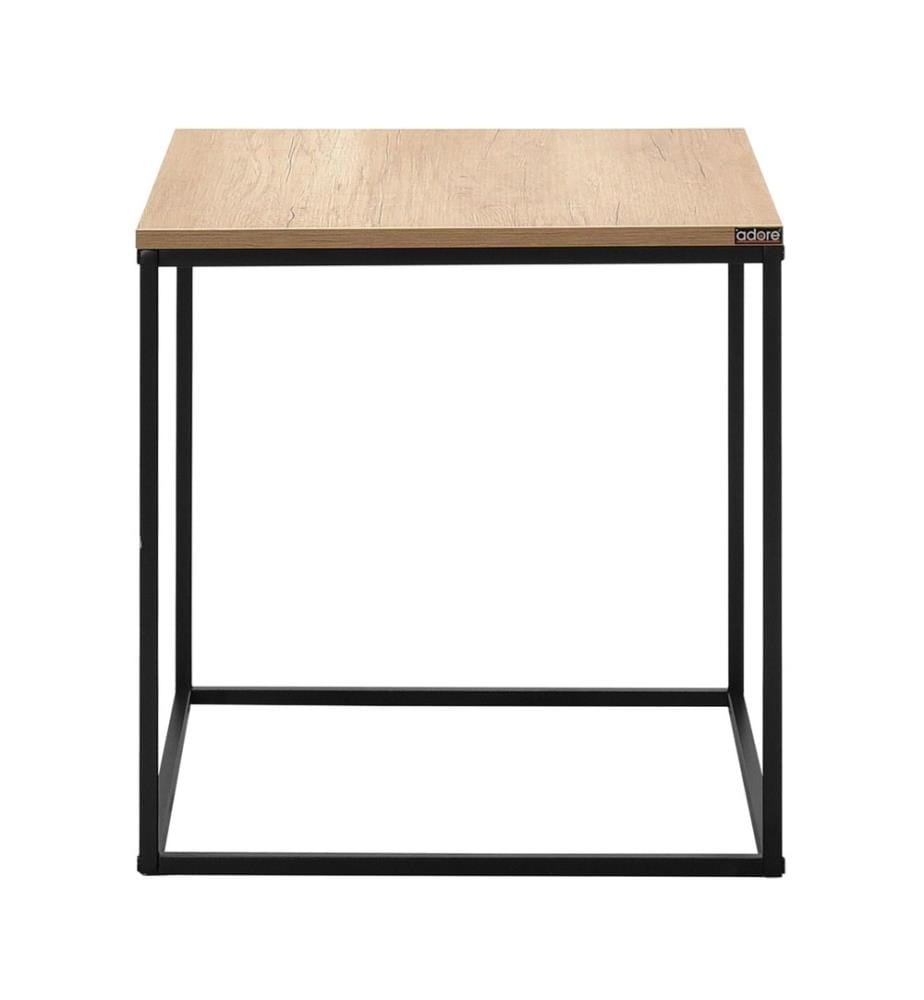 Table D'Appoint, Noyer Plaque De Particules Recouvertes De Mélamine Noire, 100%