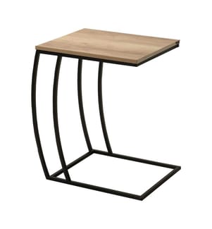 Table D'Appoint, Noyer Plaque De Particules Recouvertes De Mélamine Noire, 100%