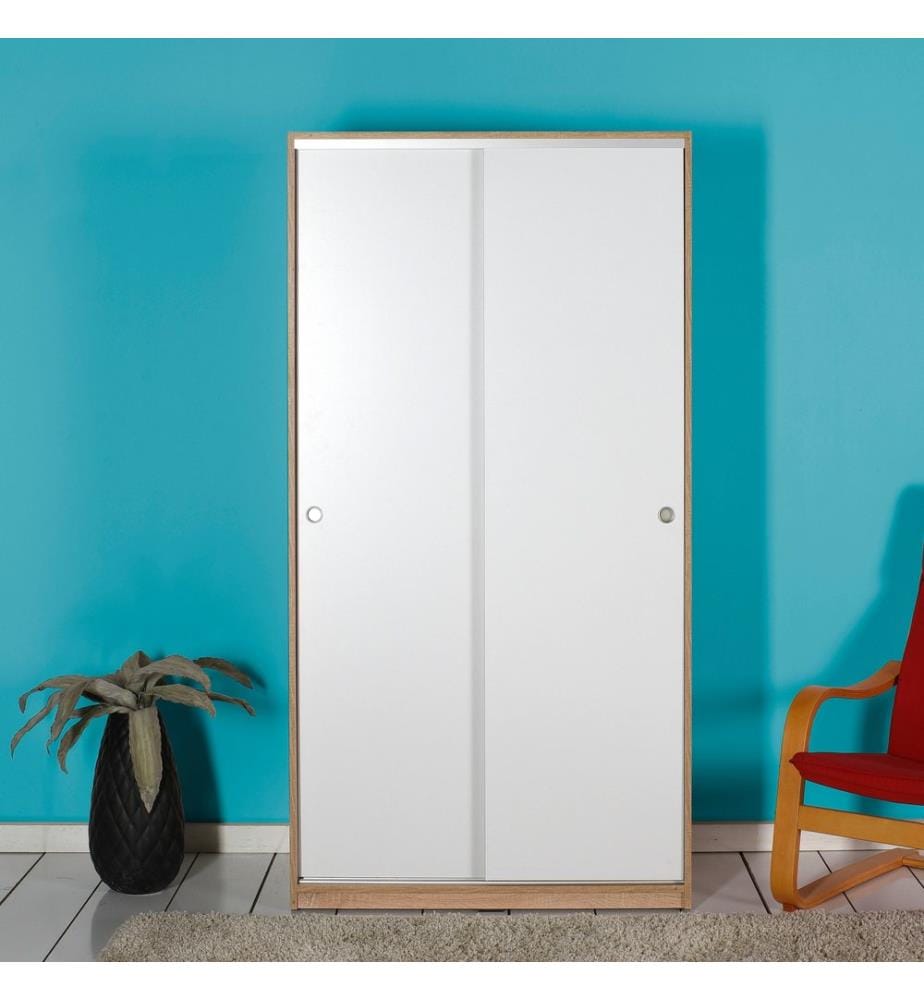 Armoire, saumon, blanc, panneau de particules 100 % mélaminé