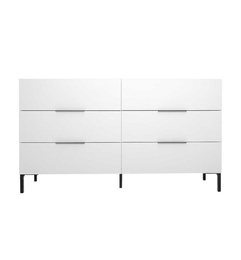 Commode, blanc, PANNEAU DE PARTICULES 100 % REVÊTU DE MÉLAMINE