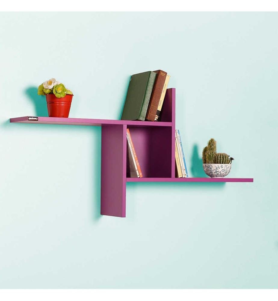 Etagère murale, violet, panneau de particules mélaminé