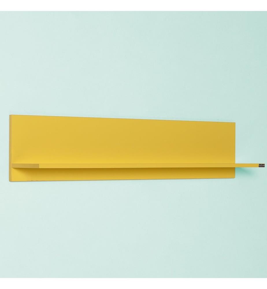 Etagère murale, jaune, panneau de particules mélaminé