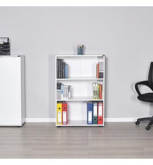 Bücherregal, Diamantweiss, Melaminharzbeschichtete Spanplatte