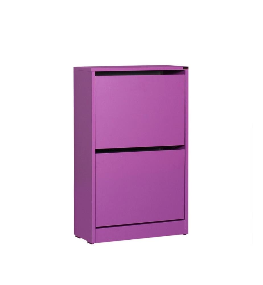 Meuble à chaussures, violet, panneau de particules mélaminé