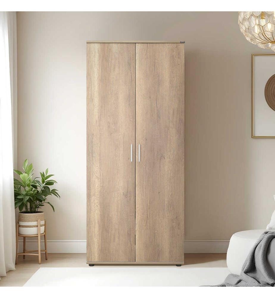 Armoire, noyer clair, panneau de particules 100 % mélaminé