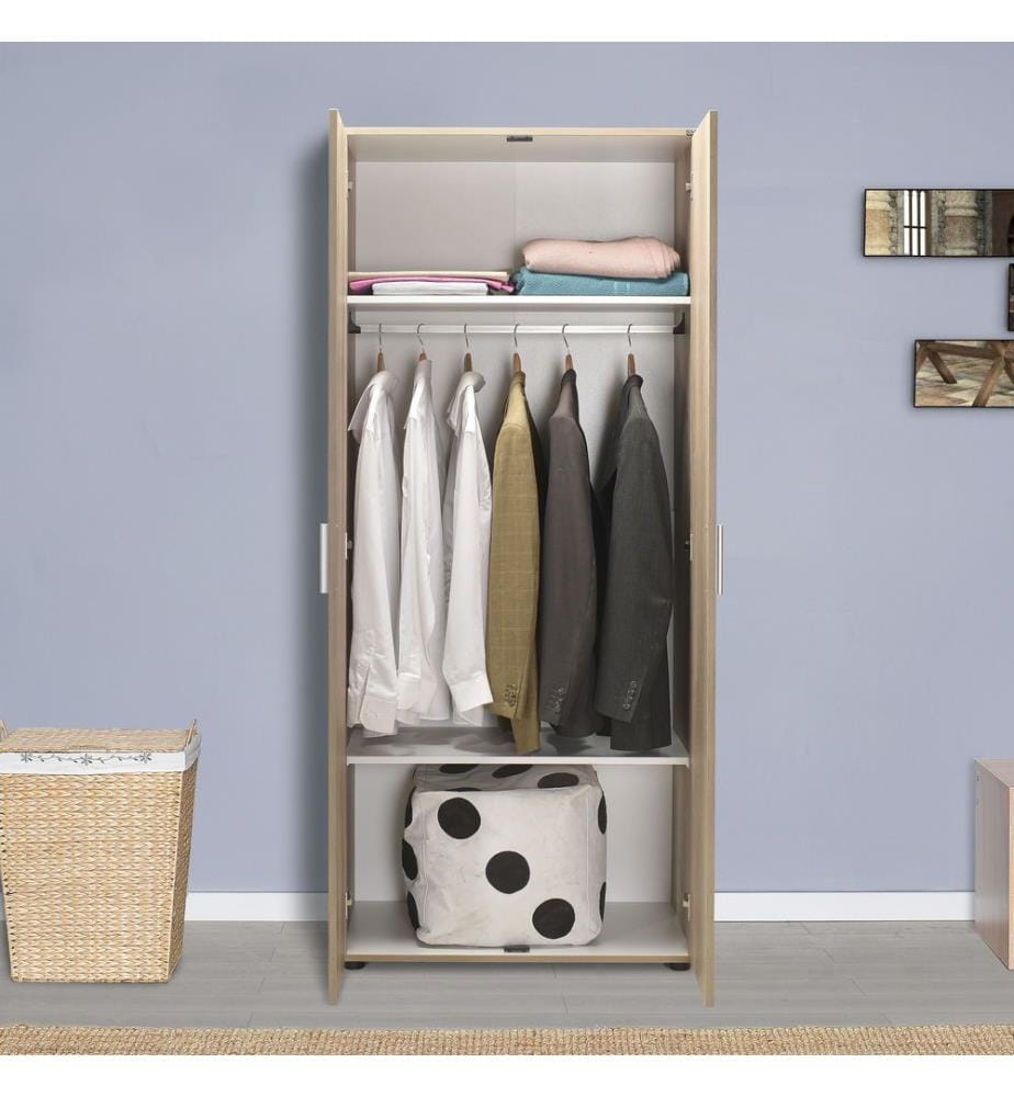 Armoire, noyer clair, panneau de particules 100 % mélaminé