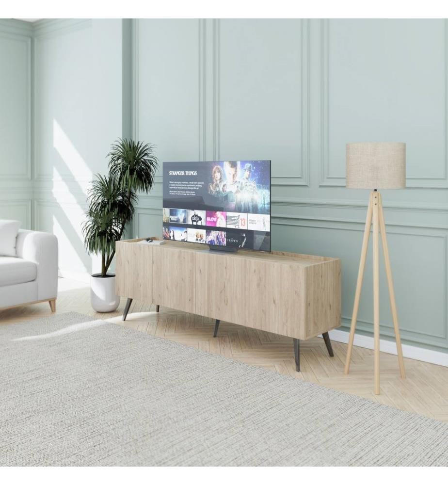 TV-Ständer, Eiche, 100 % MELAMINBESCHICHTETE SPANPLATTE