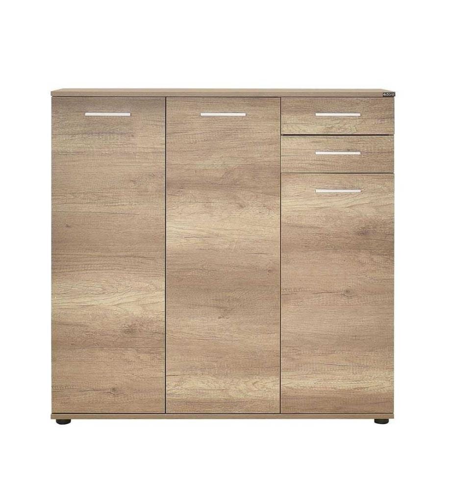 Schuhschrank, Hellwalnuss, 100 % MELAMINBESCHICHTETE SPANPLATTE