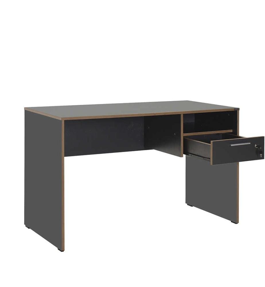 Bureau, anthracite, chêne, 100 % PANNEAUX DE PARTICULES MÉLAMINÉS
