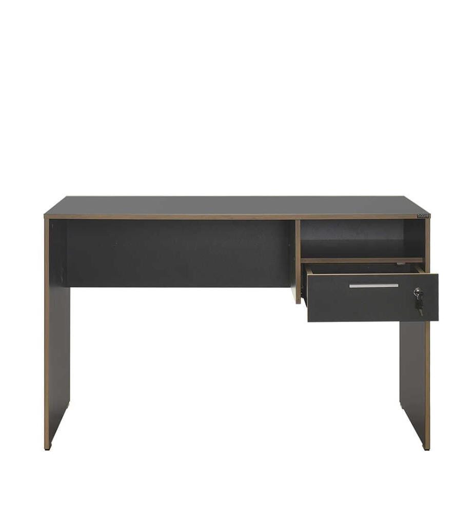 Bureau, anthracite, chêne, 100 % PANNEAUX DE PARTICULES MÉLAMINÉS