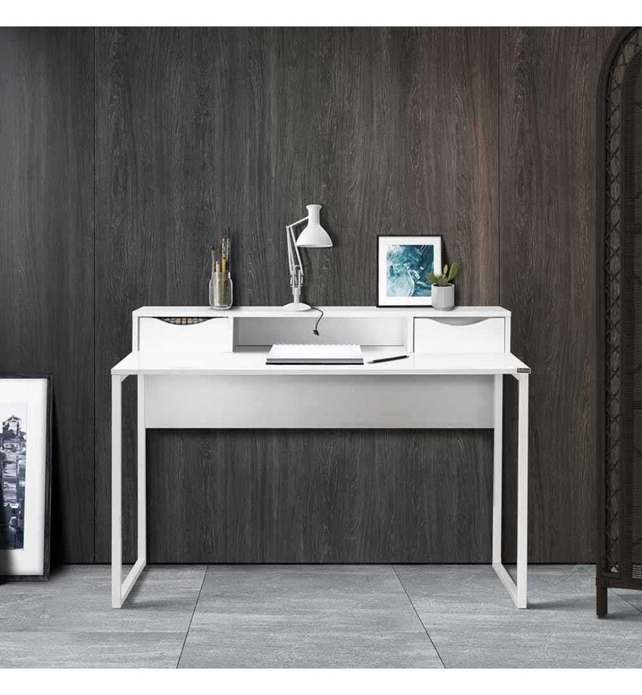 Étagère murale, blanche, panneau de particules 100 % mélaminé