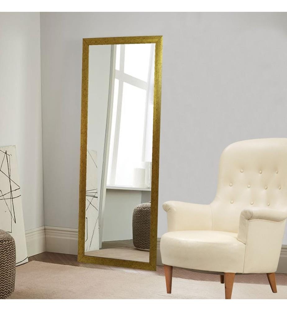 Specchio ovale, Oro, Plastica