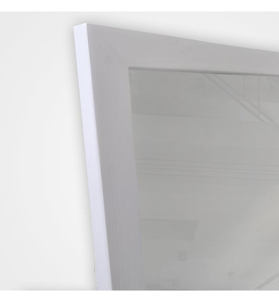 Specchio ovale, Bianco, Legno