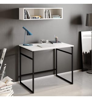 Bianco, Nero, Tavolini Da Caffè, 75X90X60 cm, Piastra Di Particelle Con Rivestimento Melamina