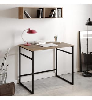 Colore In Noce, Nero, Tavolini Da Caffè, 75X90X60 cm, Piastra Di Particelle Con Rivestimento A Base Di Melamina