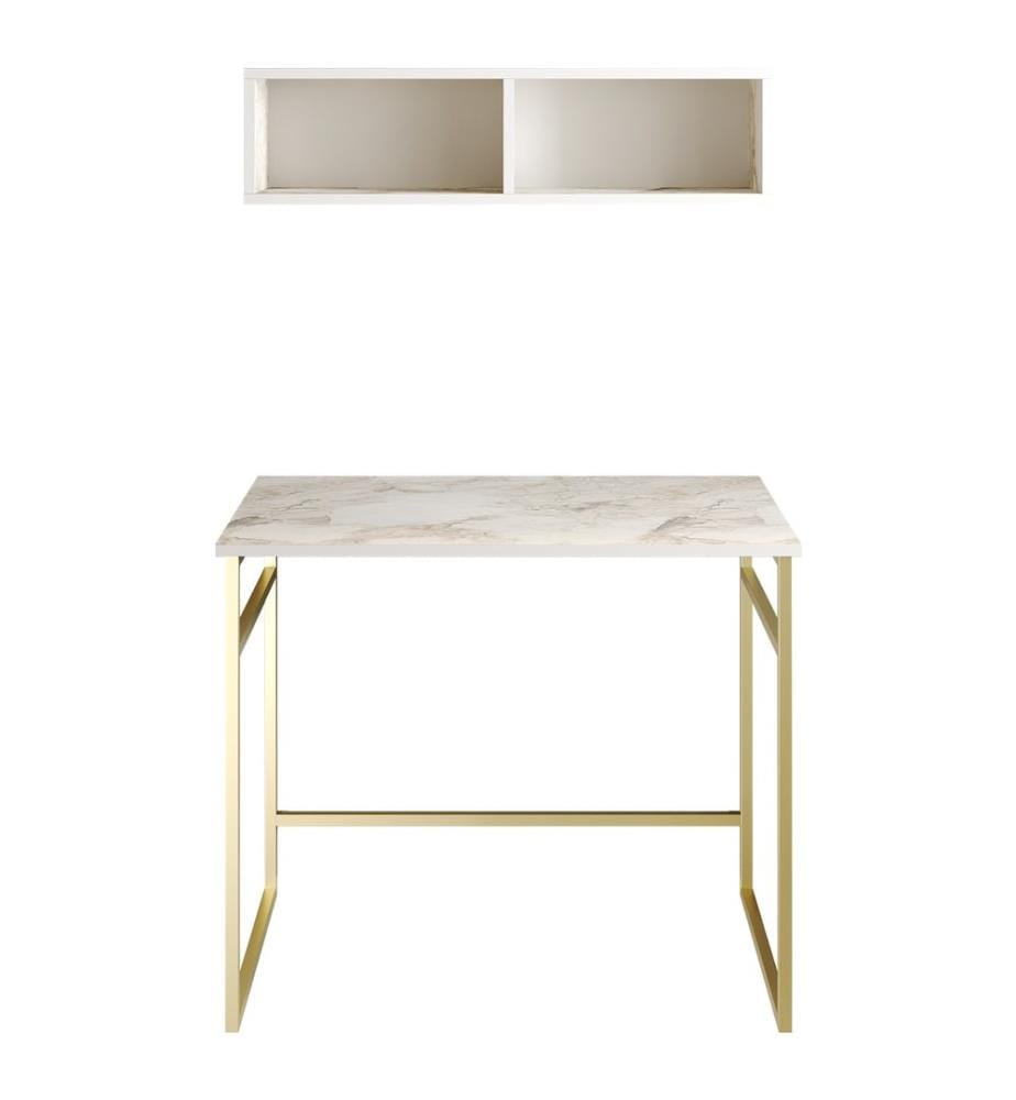 Study Desk, WhiteGold, Melamine Coated Particle Board