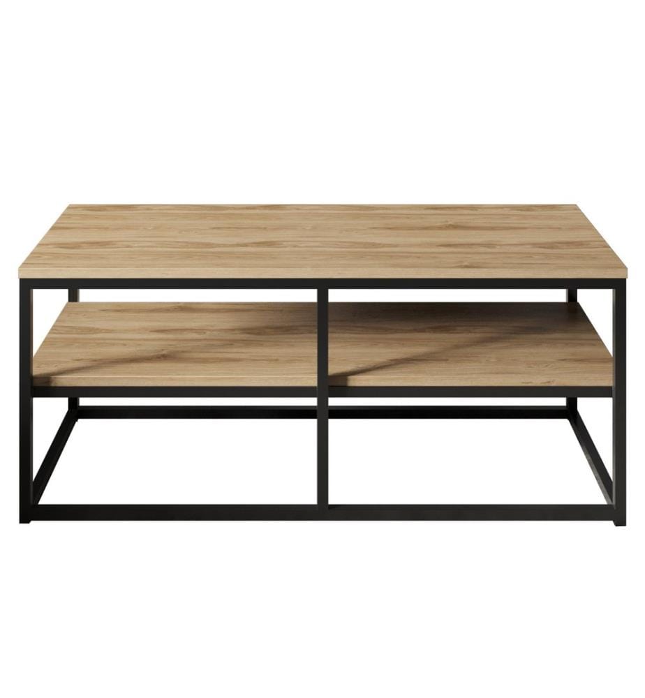 Couleur Noix, Noir, Tables Basses, 47X110.4X52 cm, Plaque De Particules Enrobée De Mélamine