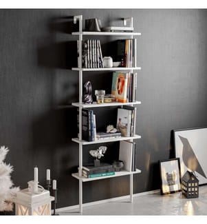 White, Scaffali, 174X60X22 cm, Piastra Di Particelle Con Rivestimento A Melamina