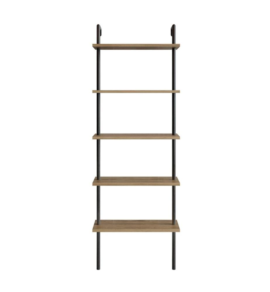 Bookshelf, WalnutBlack, Melamine Coated Particle Board