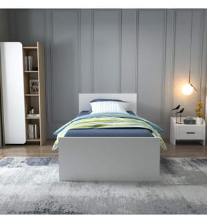 Bianca, Letti Classici, 90 X 190 cm, Piastra Di Particelle Rivestite Con Melamina