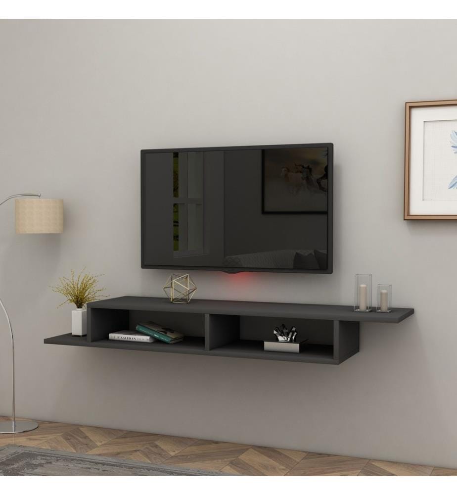 Meuble TV, Anthracite, Panneau de particules mélaminé