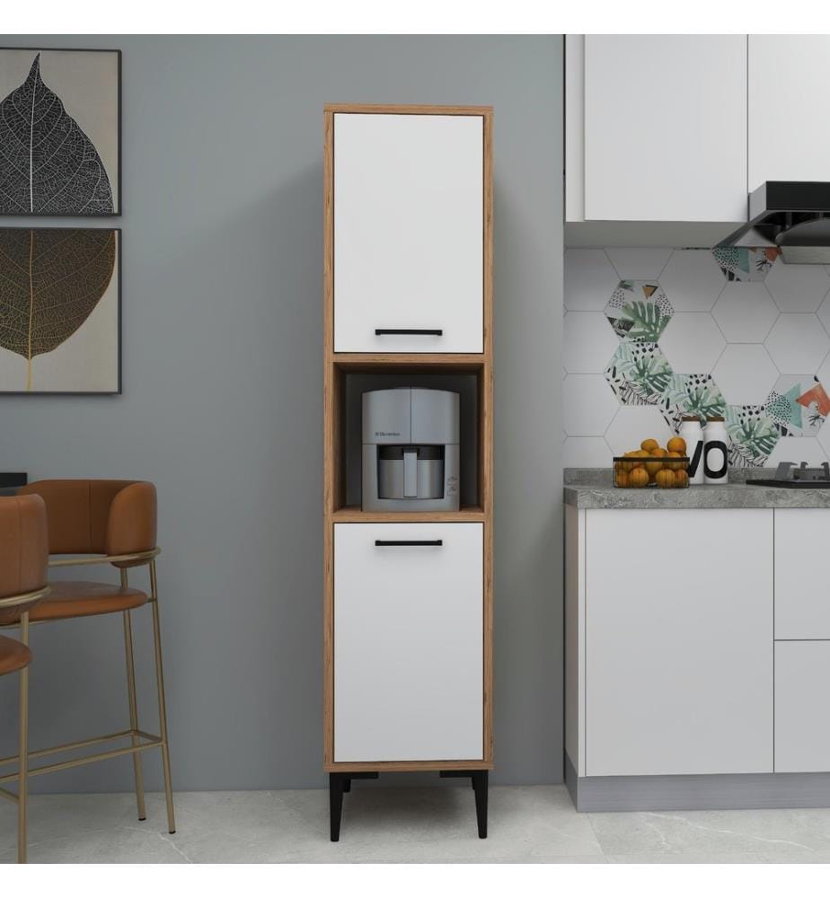 Meuble multifonction, pin Atlantique, blanc, PANNEAUX DE PARTICULES 100 % MÉLAMINÉS