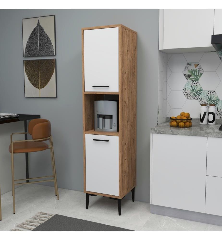 Meuble multifonction, pin Atlantique, blanc, PANNEAUX DE PARTICULES 100 % MÉLAMINÉS