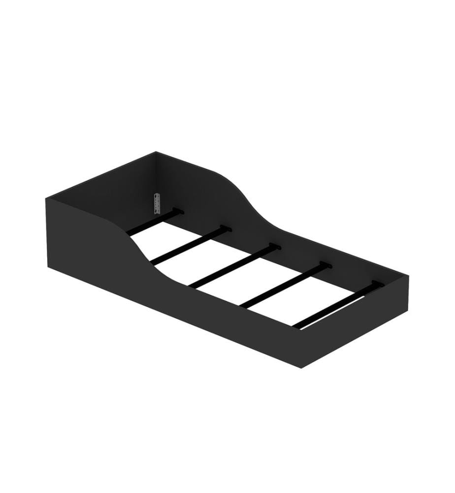 Lit simple, anthracite, PANNEAUX DE PARTICULES 100 % MÉLAMINÉS