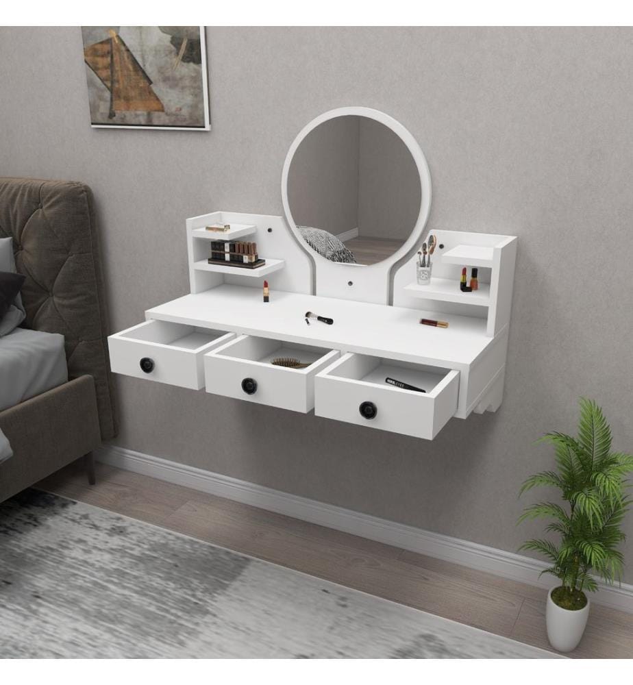 Make-Up Table, White, Melamine Coated Particle Board