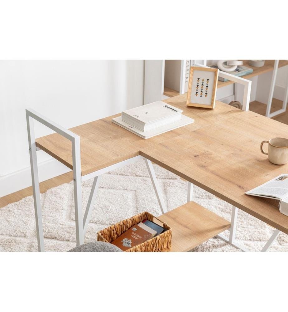 Arbeitstisch, Saphir, Weiss, 100% Melamine beschichtete Spanplatte