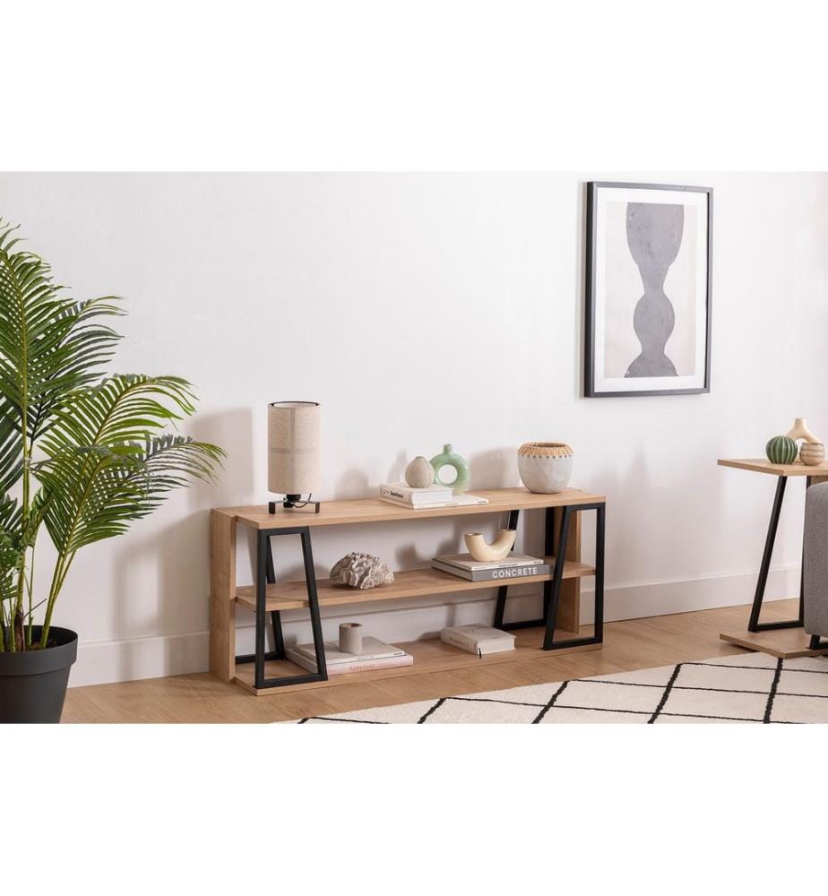 TV-Ständer, Saphir, Schwarz, 100% Melamine beschichtete Spanplatte
