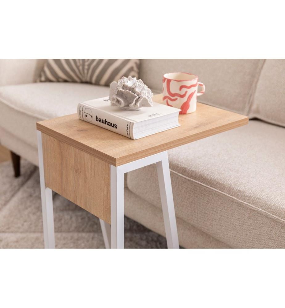 Beistelltisch, Saphir, Weiss, 100% Melamine beschichtete Spanplatte