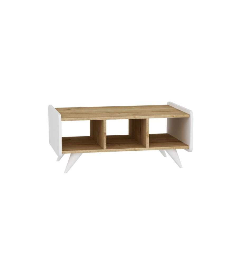 Table basse, Saphir, Blanc, 100% Melamine Coated Particle Board