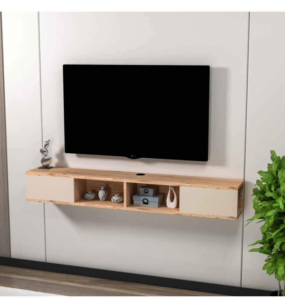 TV-Möbel, Atlantikkiefer, Beige, 100 % MELAMINBESCHICHTETE SPANPLATTE