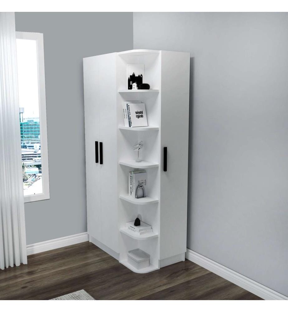 Armoire, blanche, panneau de particules 100 % mélaminé