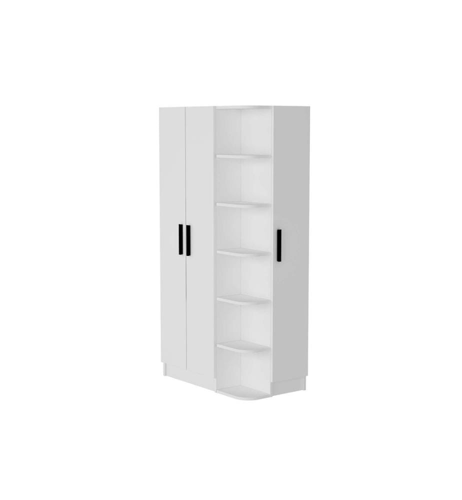 Armoire, blanche, panneau de particules 100 % mélaminé