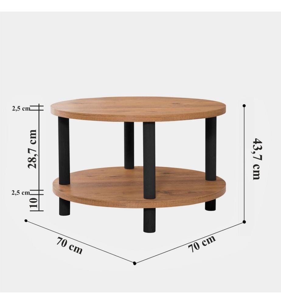 Noirs, Tables Basses, Assiette De Particules Enrobée De Mélamine