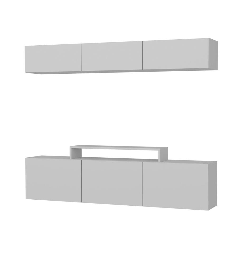 TV Unit, White, Melamine Coated Particle Board