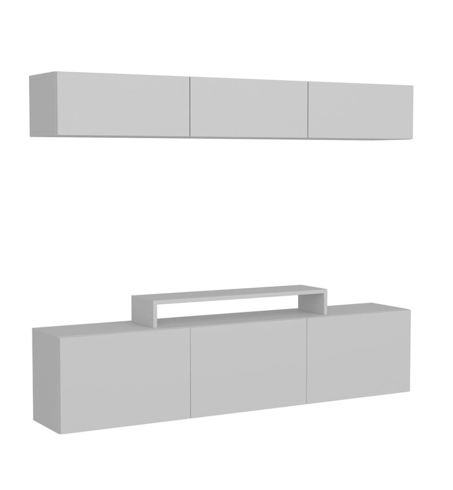 TV Unit, White, Melamine Coated Particle Board