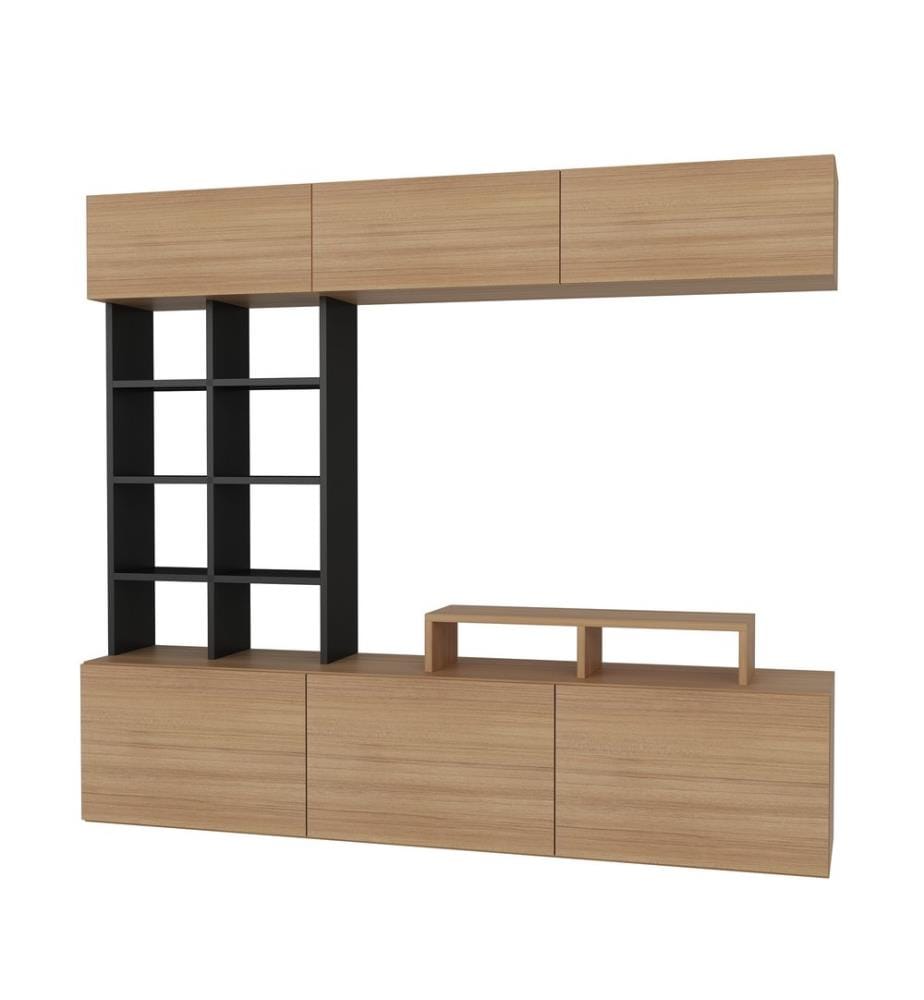 Teak, Armoires Tv, 40X180X37 cm, Plaque De Particules Enrobée De Mélamine