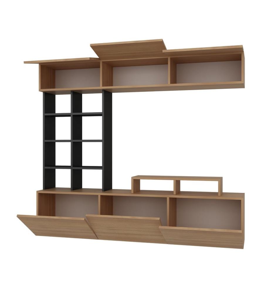 Teak, Armoires Tv, 40X180X37 cm, Plaque De Particules Enrobée De Mélamine